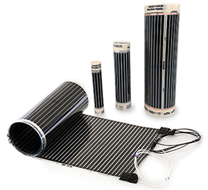 The thin FilmHeat floor heating element.